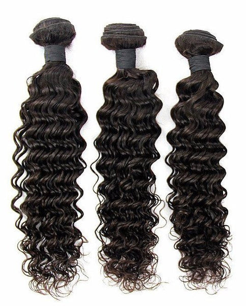 Indian Deep Wave 10A Human Hair Extensions